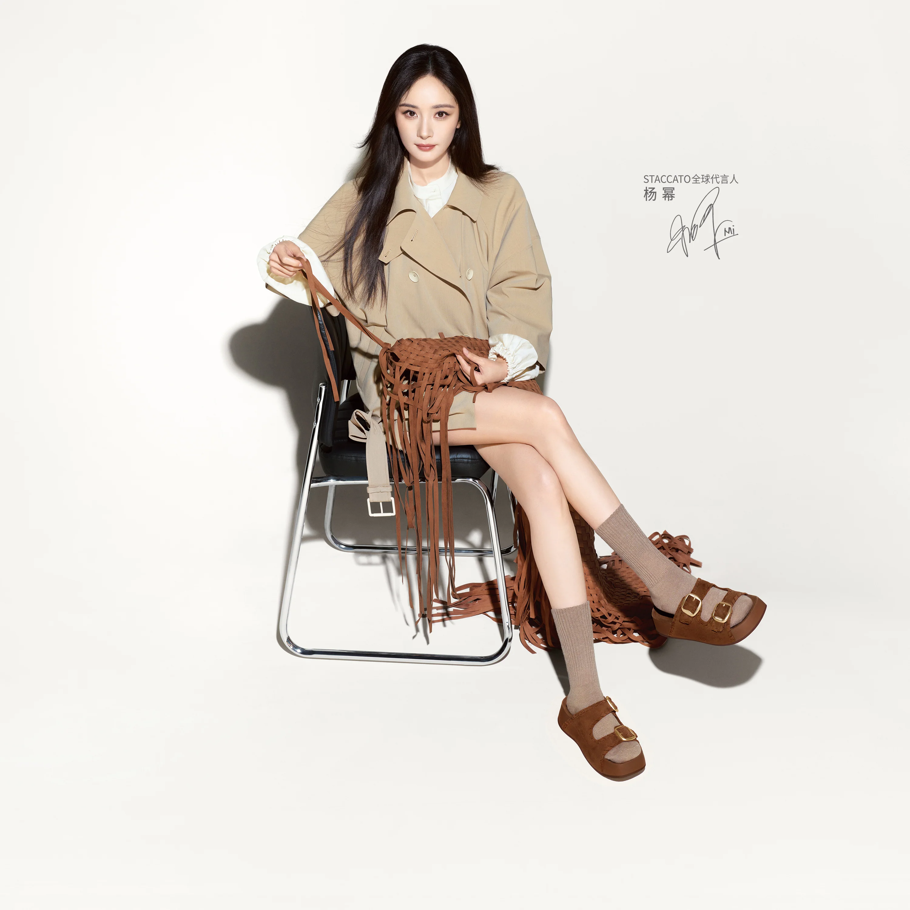 Sandals - Suede Platform Slip-On EF602 - Image 7