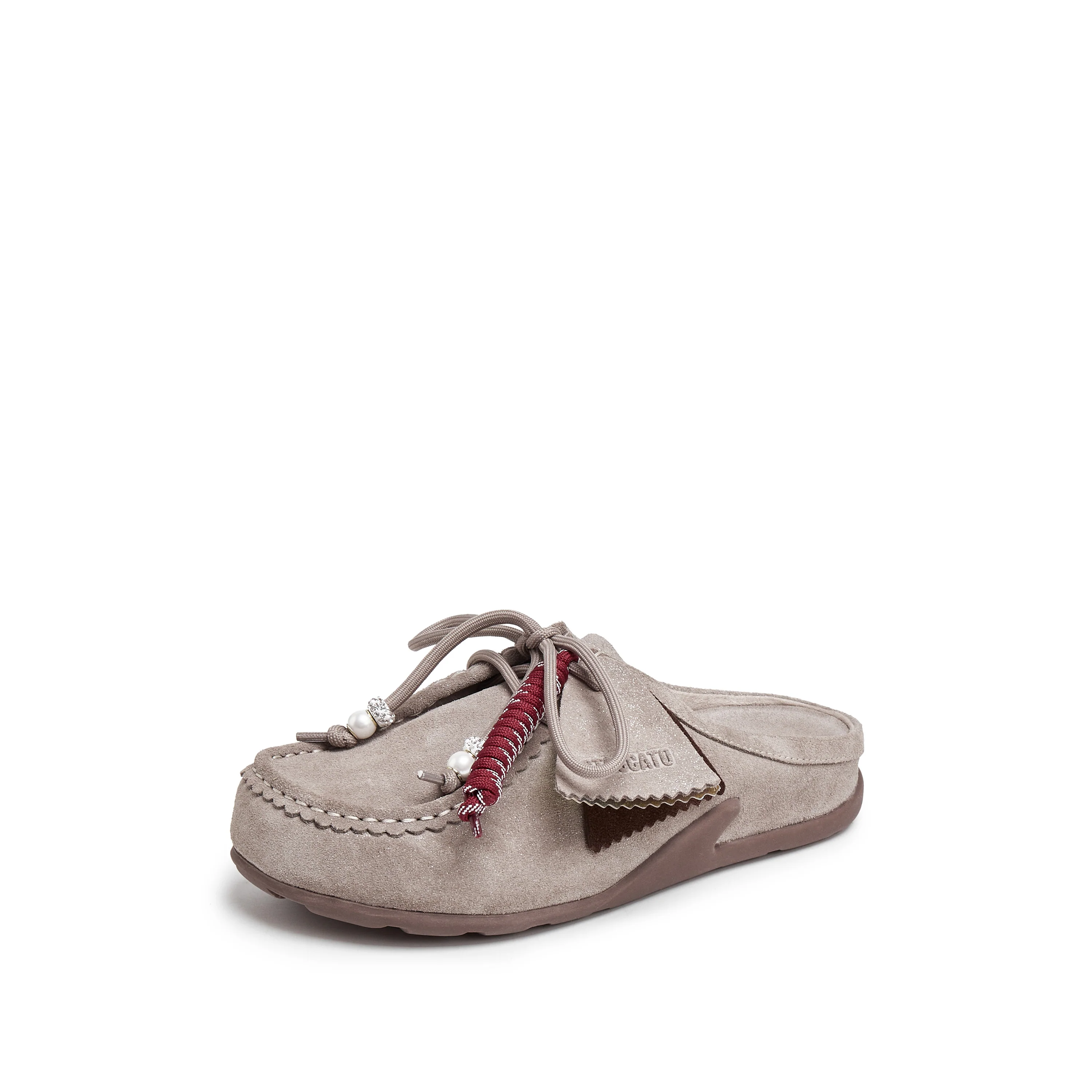 Birken - Brown Split Leather Retro Platform Slip-On  Y8220 - Image 6
