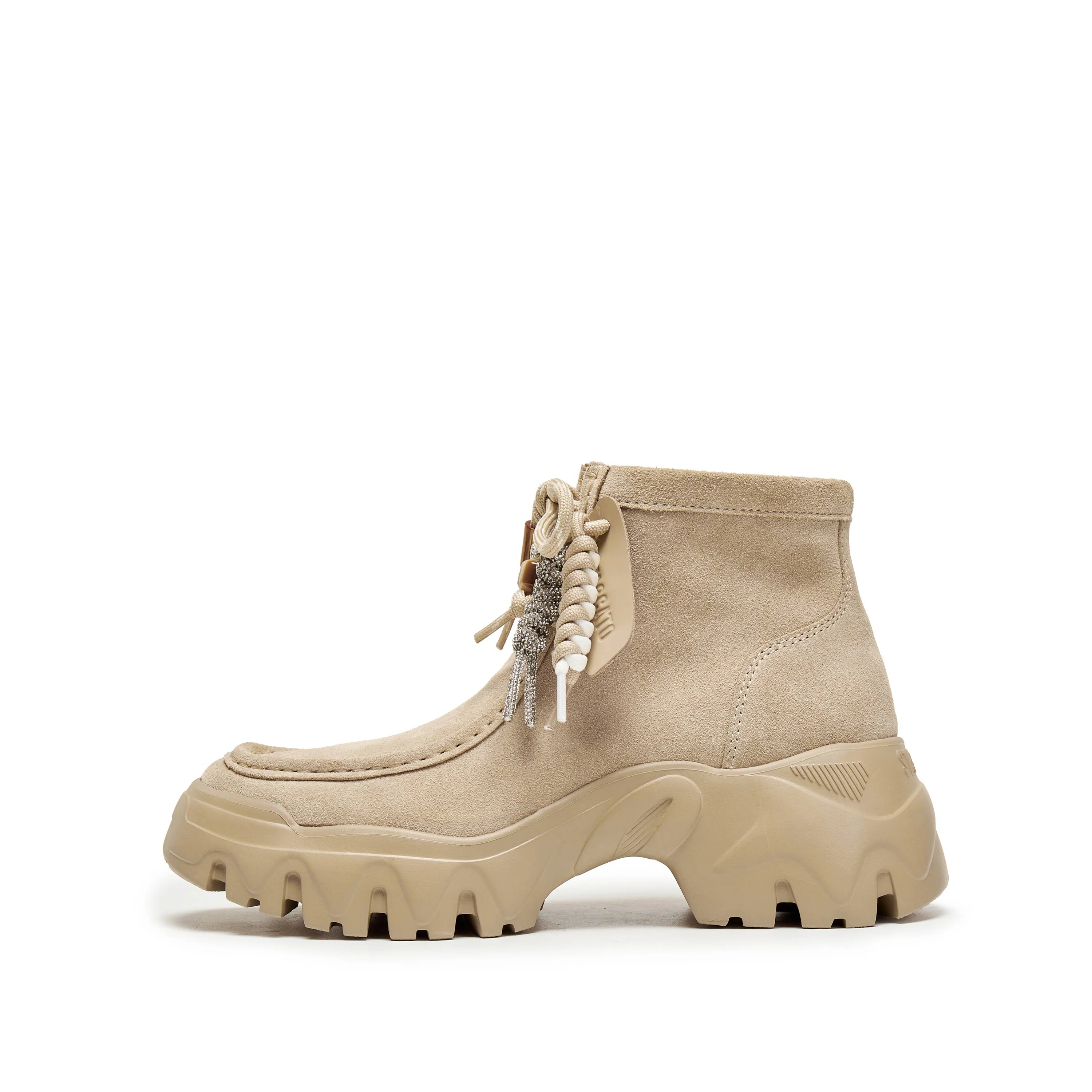 Boots - Chunky Suede Ankle Boots EIX02 - Image 11