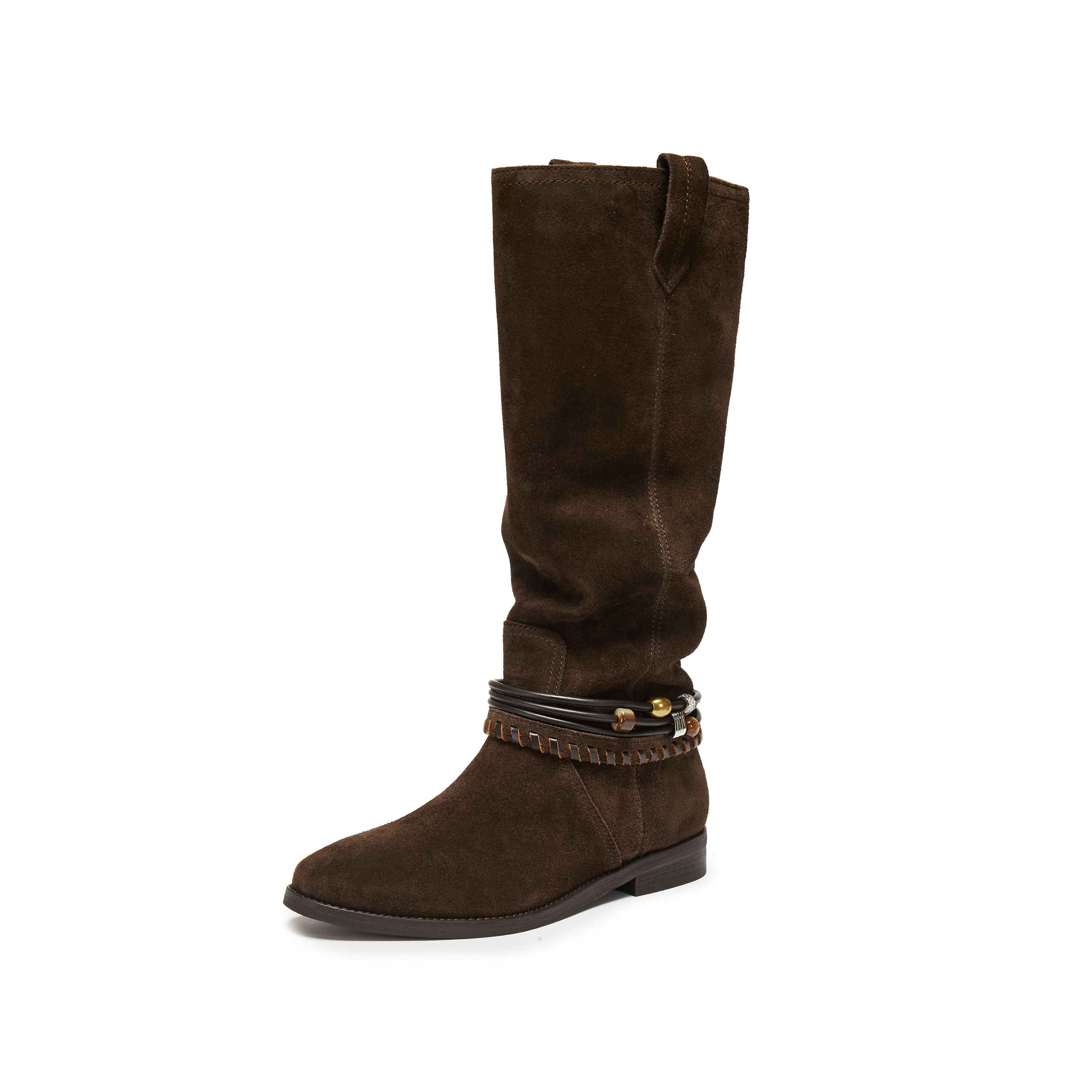 Boots - Knee-High Suede Boots EIL02 - Image 13
