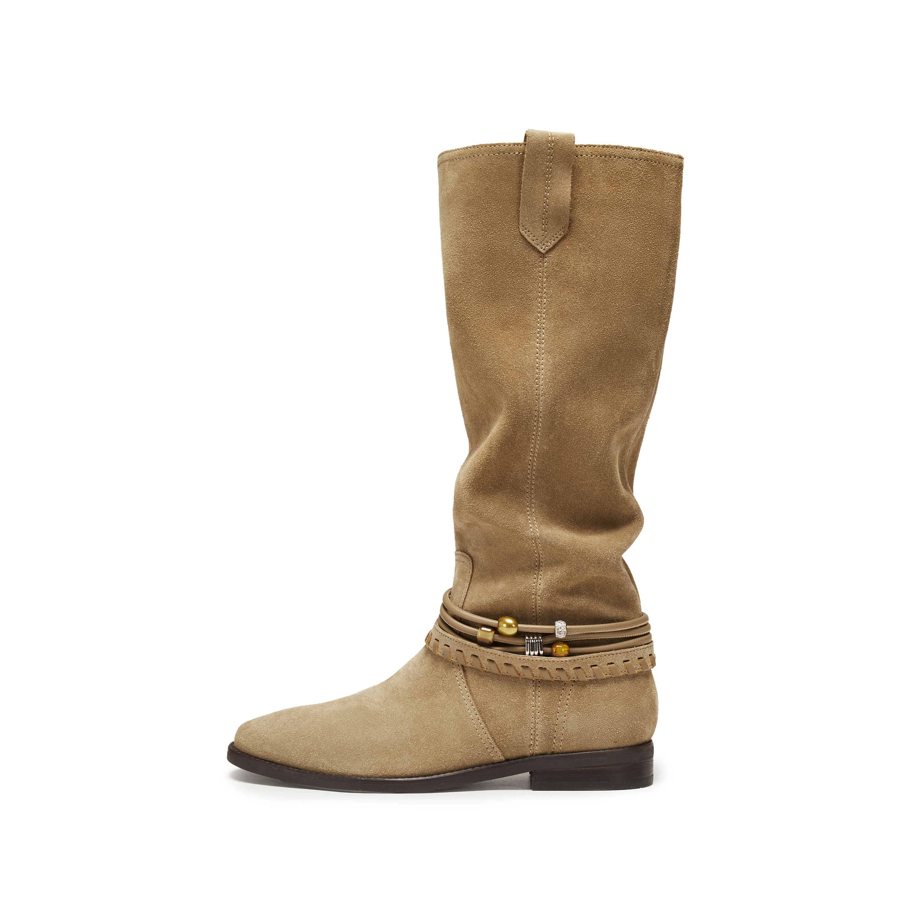 Boots - Knee-High Suede Boots EIL02 - Image 8