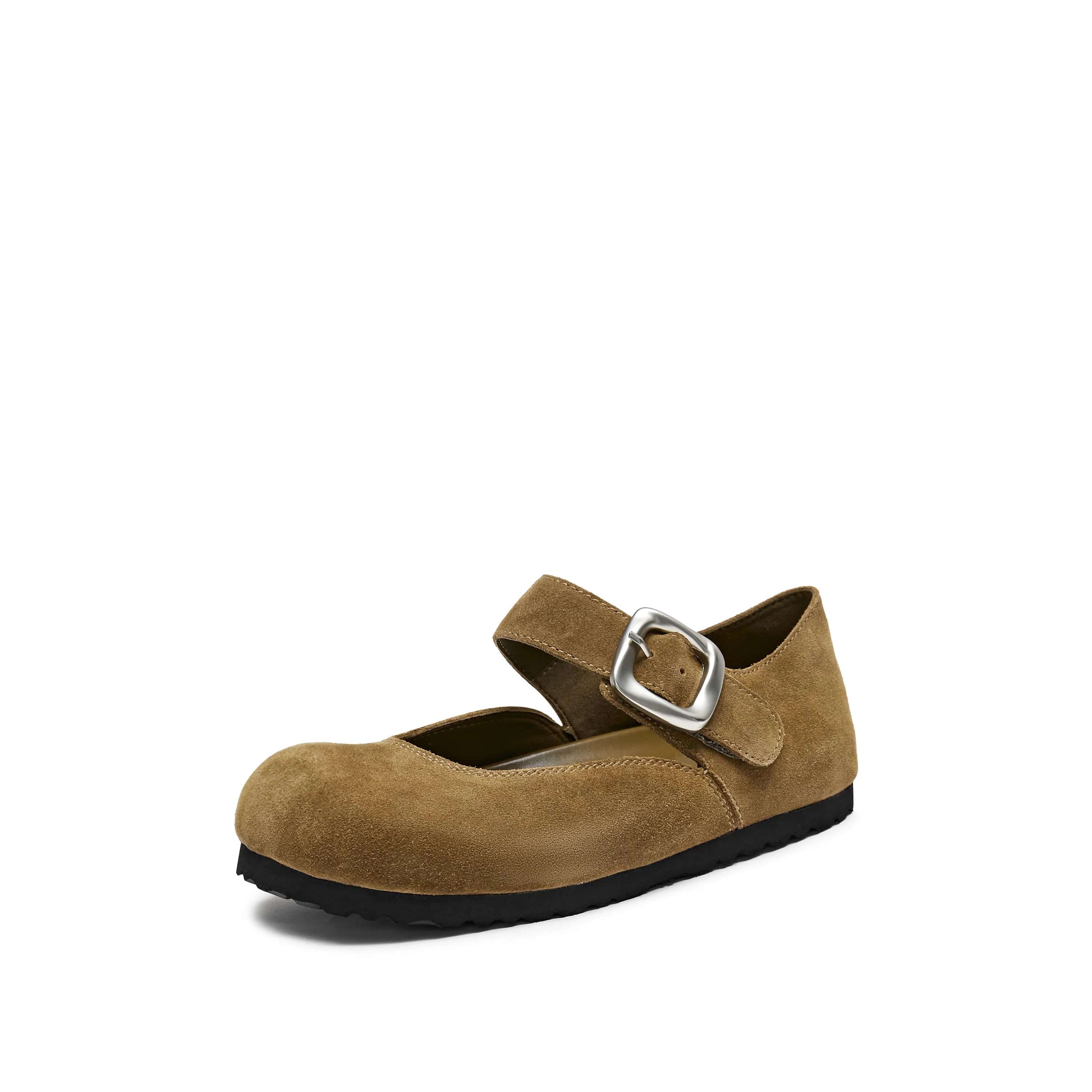 Clogs - Round Toe T-Strap Suede Clogs S8554 S8554 - Image 6
