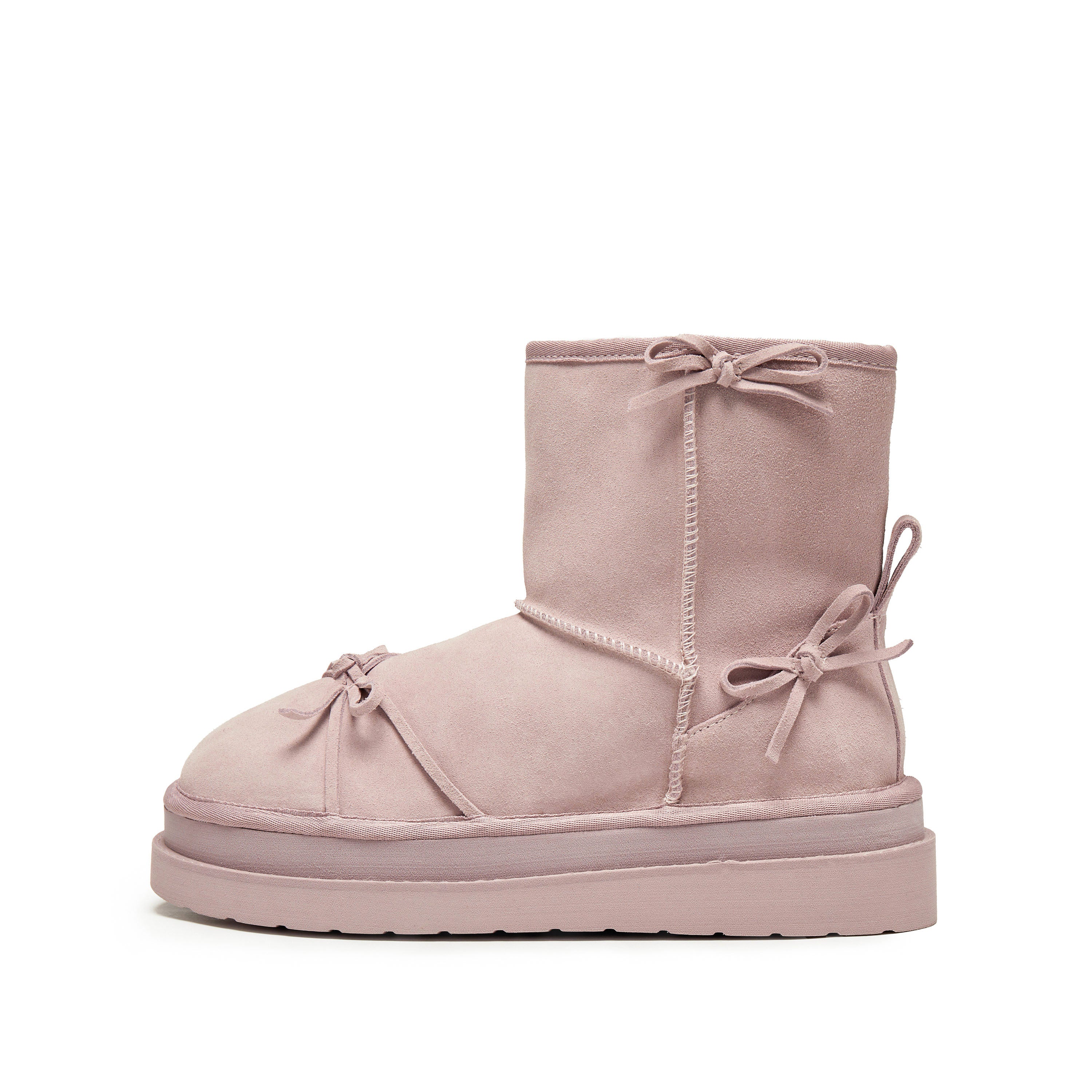 Boots – Cozy Fleece Bow Winter Snow Ankle Boots EIY07 - Image 9