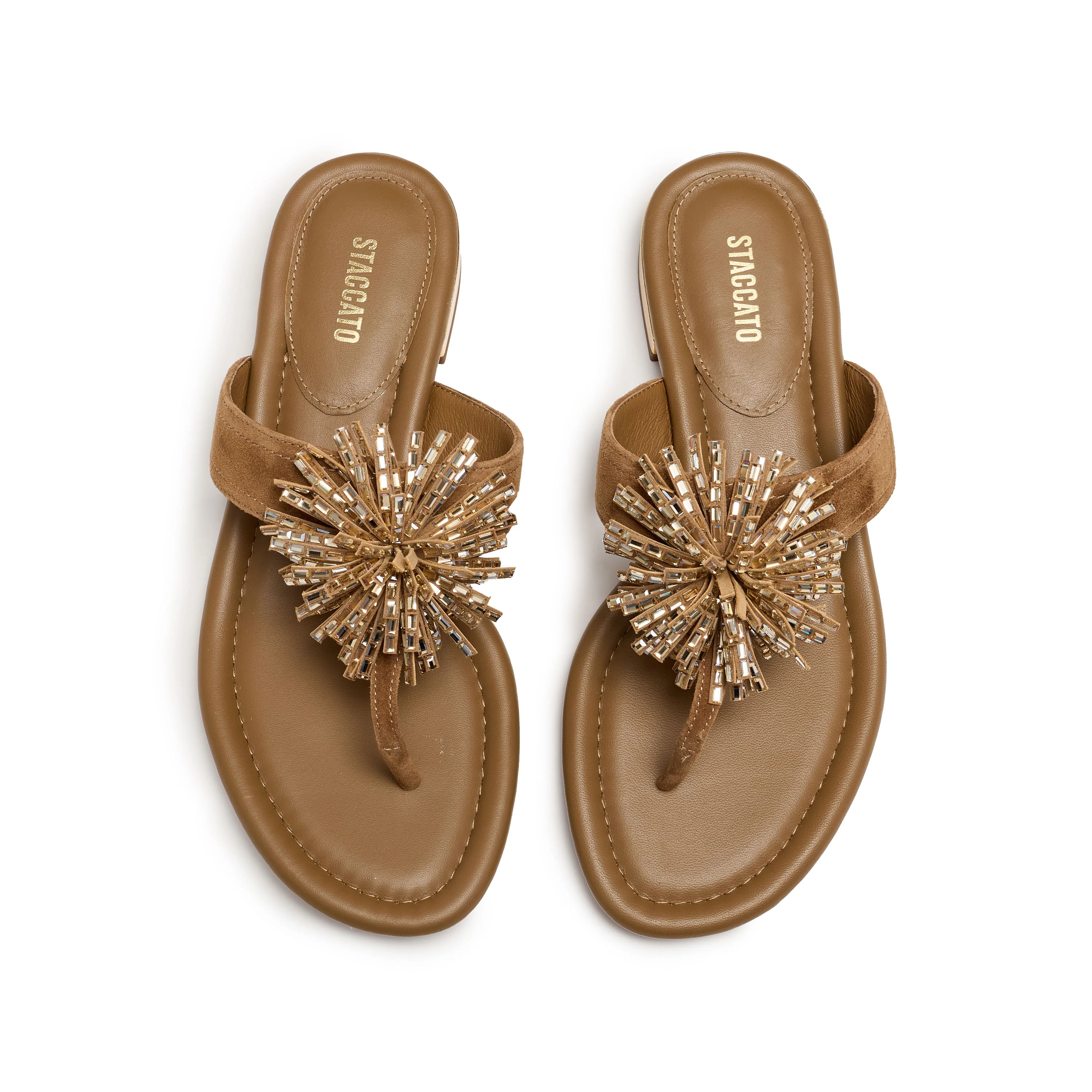 Flip-flops - Elegant Toe-post Flat Sandals EDU12BT6 - Image 5