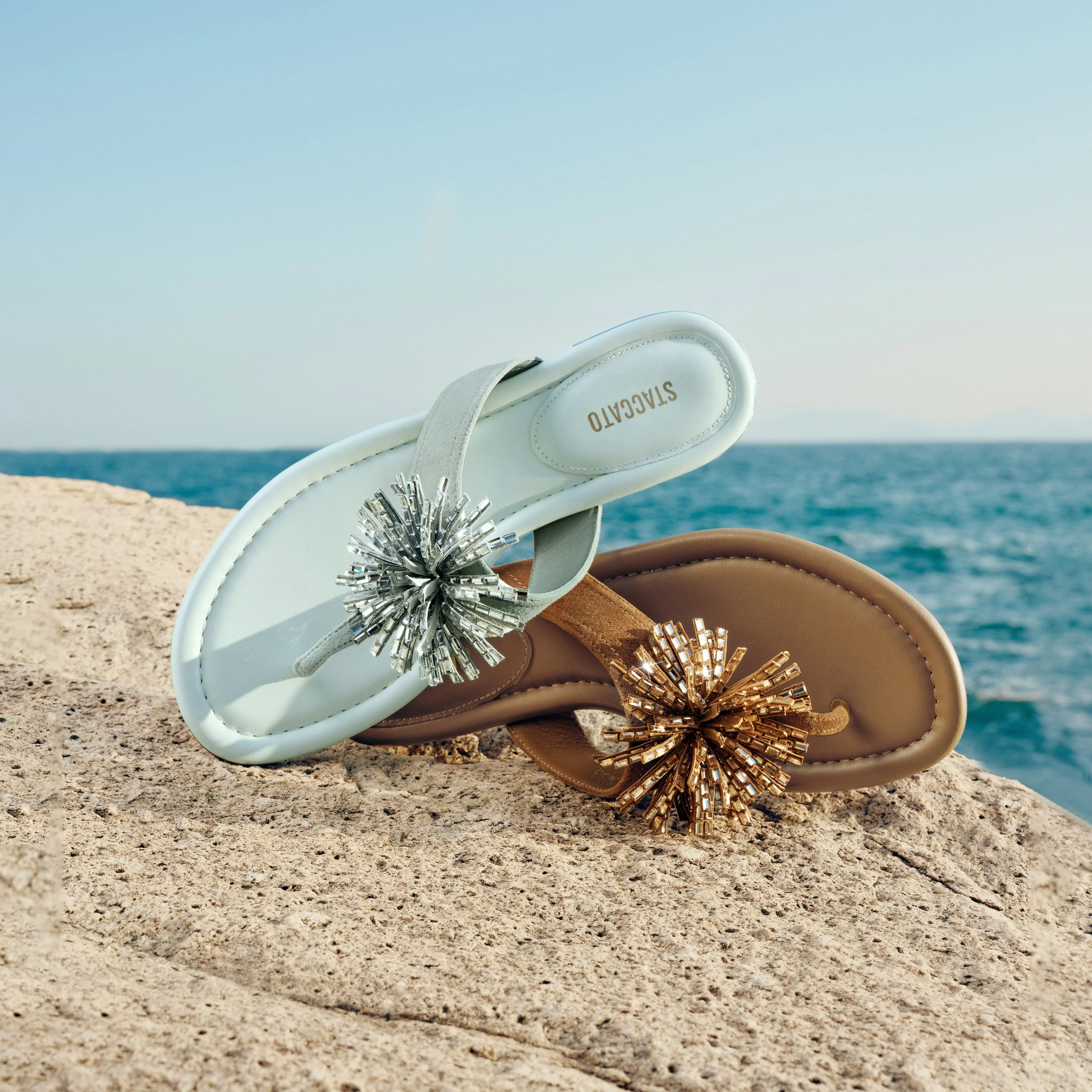 Flip-flops - Elegant Toe-post Flat Sandals EDU12BT6 - Image 7