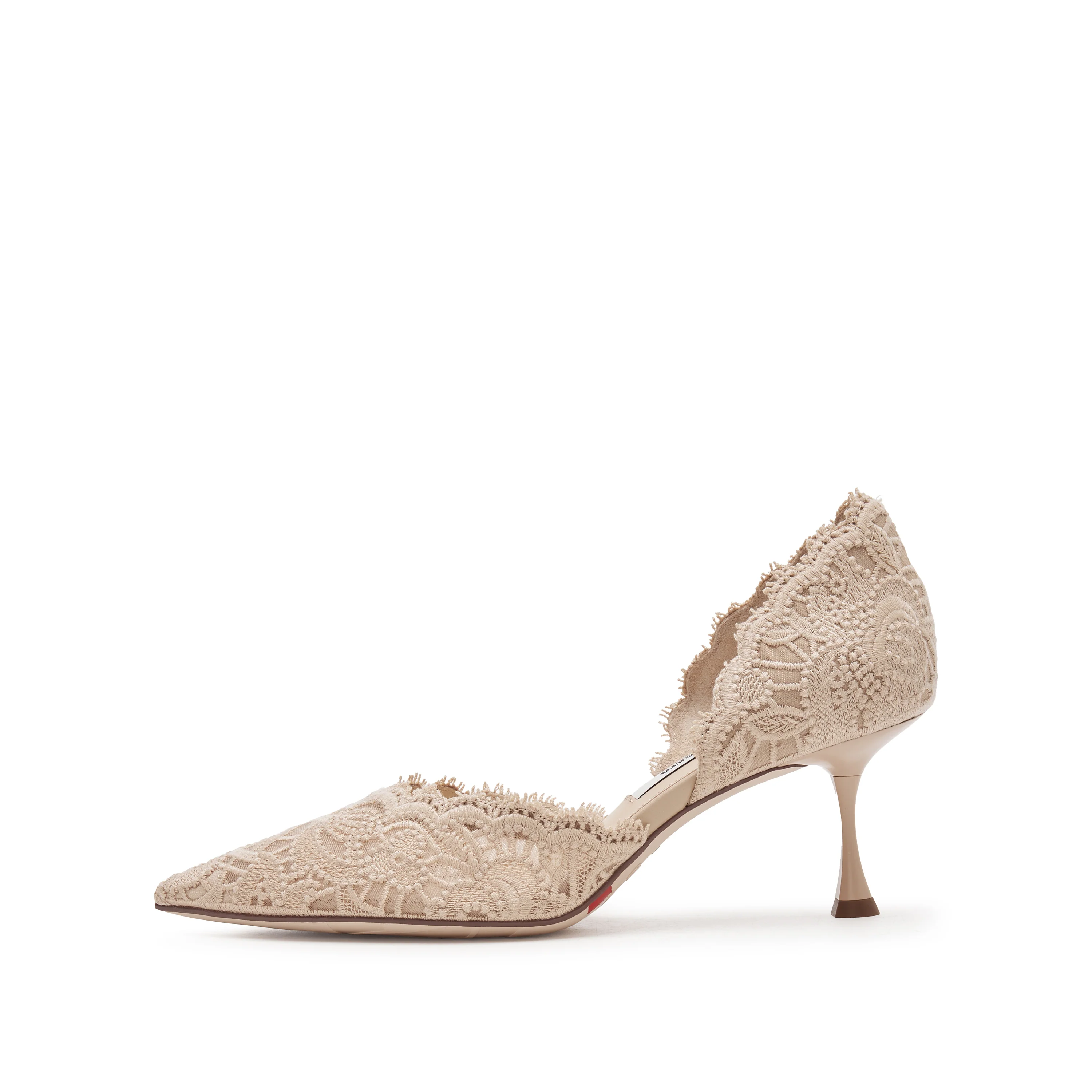 Lena Lace - French Bridal Pointed Heeled Sandals 6.5cm ED334 - Image 11