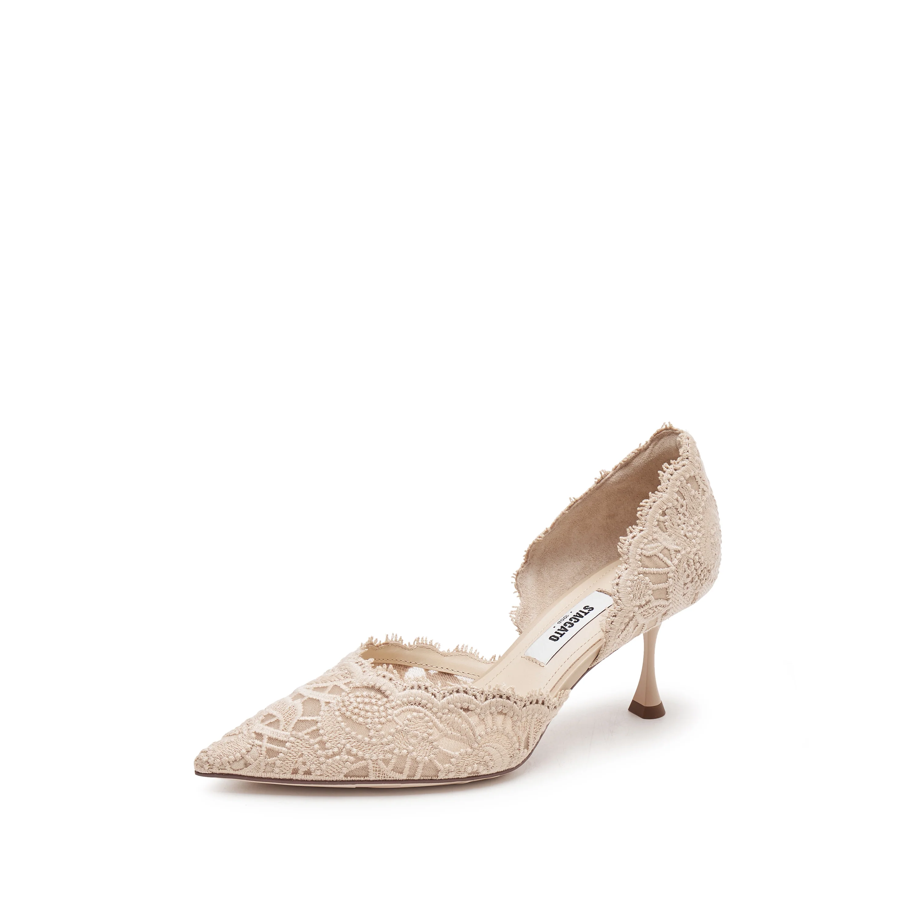 Lena Lace - French Bridal Pointed Heeled Sandals 6.5cm ED334 - Image 8