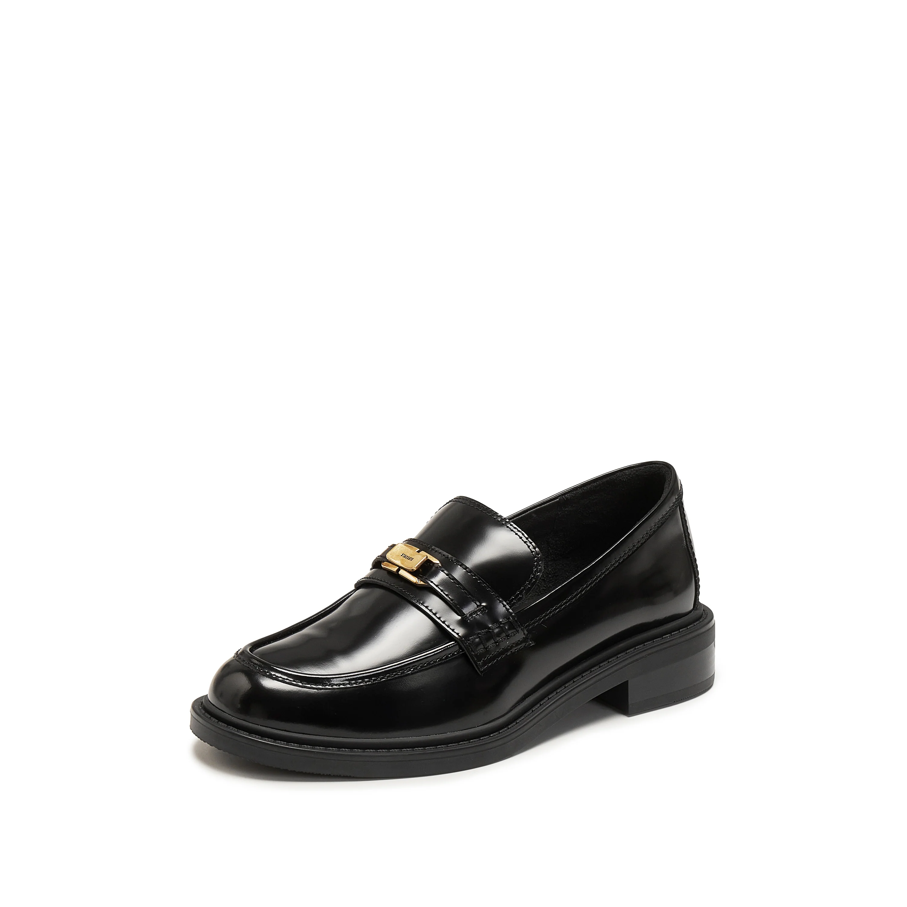 Loafers - Black Leather Slip-On Loafers 9UL21 - Image 6