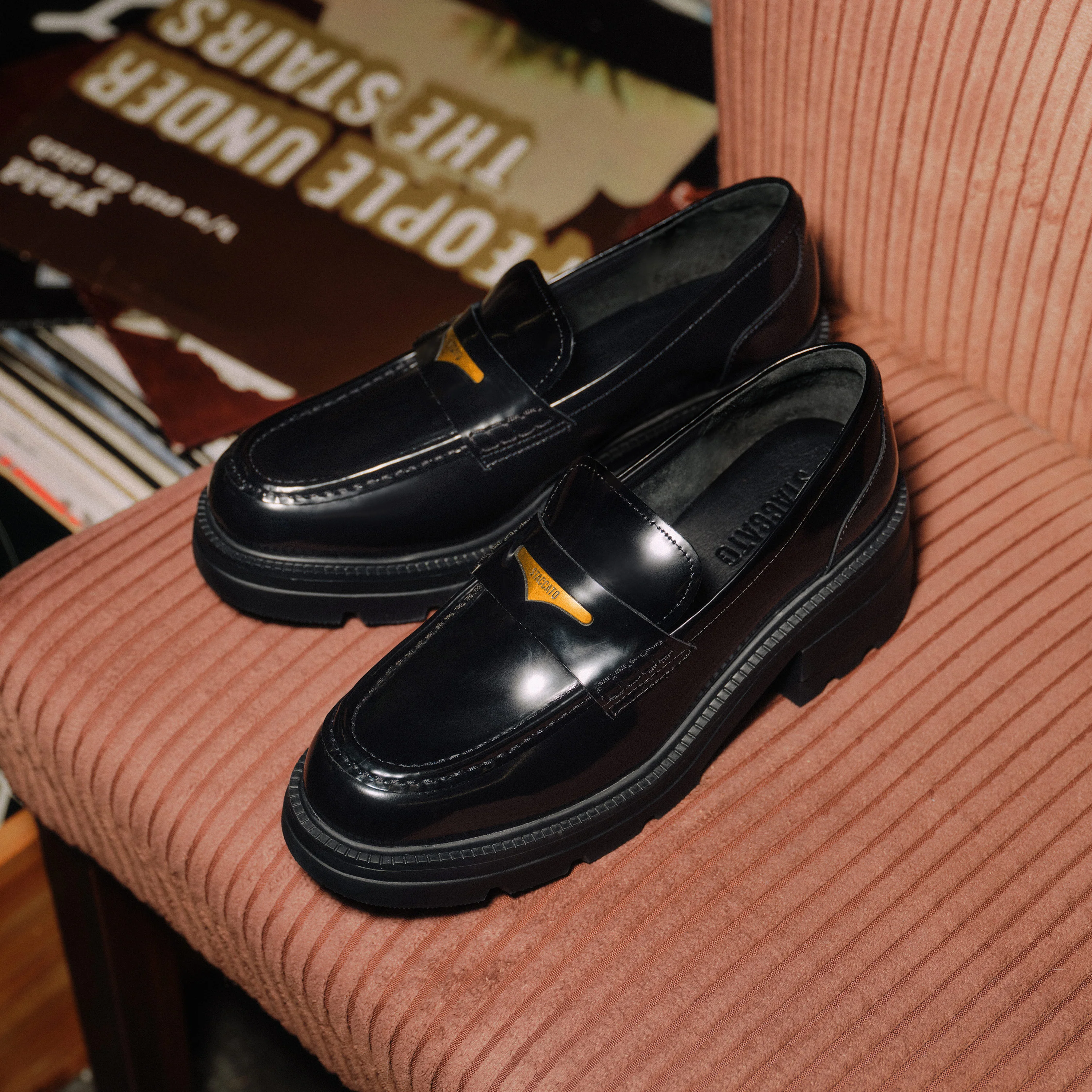 Bolt Chic - Leather Slip-On Loafers EEZ22 - Image 4