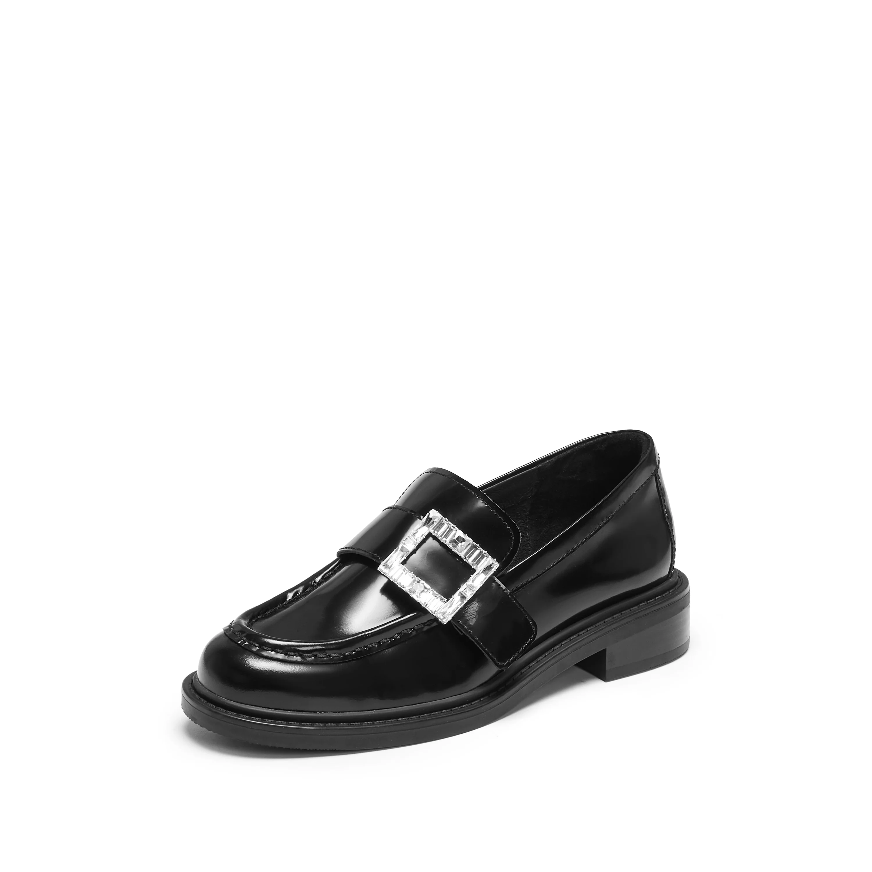 Loafers - Black Leather Slip-On Loafers 9UL22 - Image 11