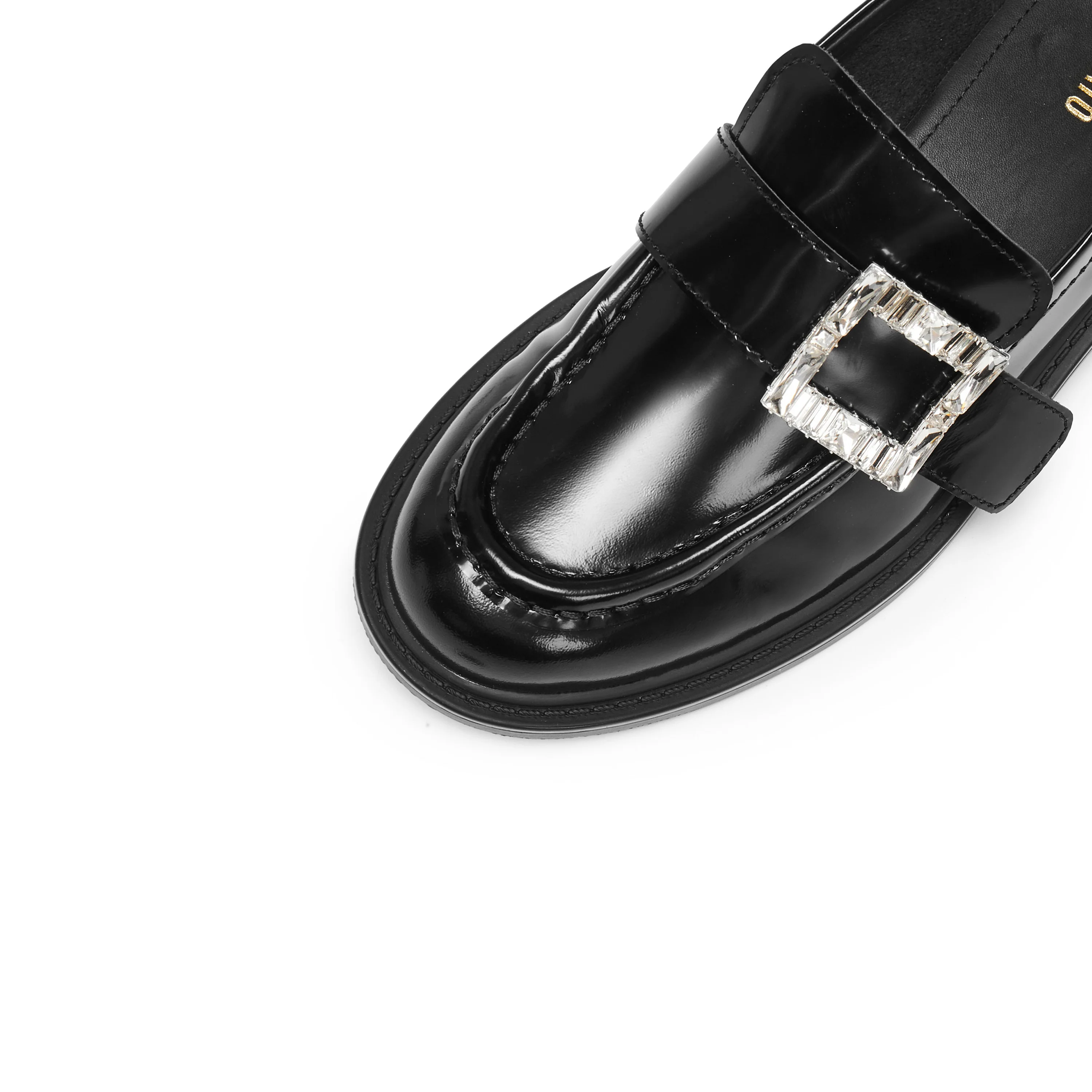 Loafers - Black Leather Slip-On Loafers 9UL22 - Image 9