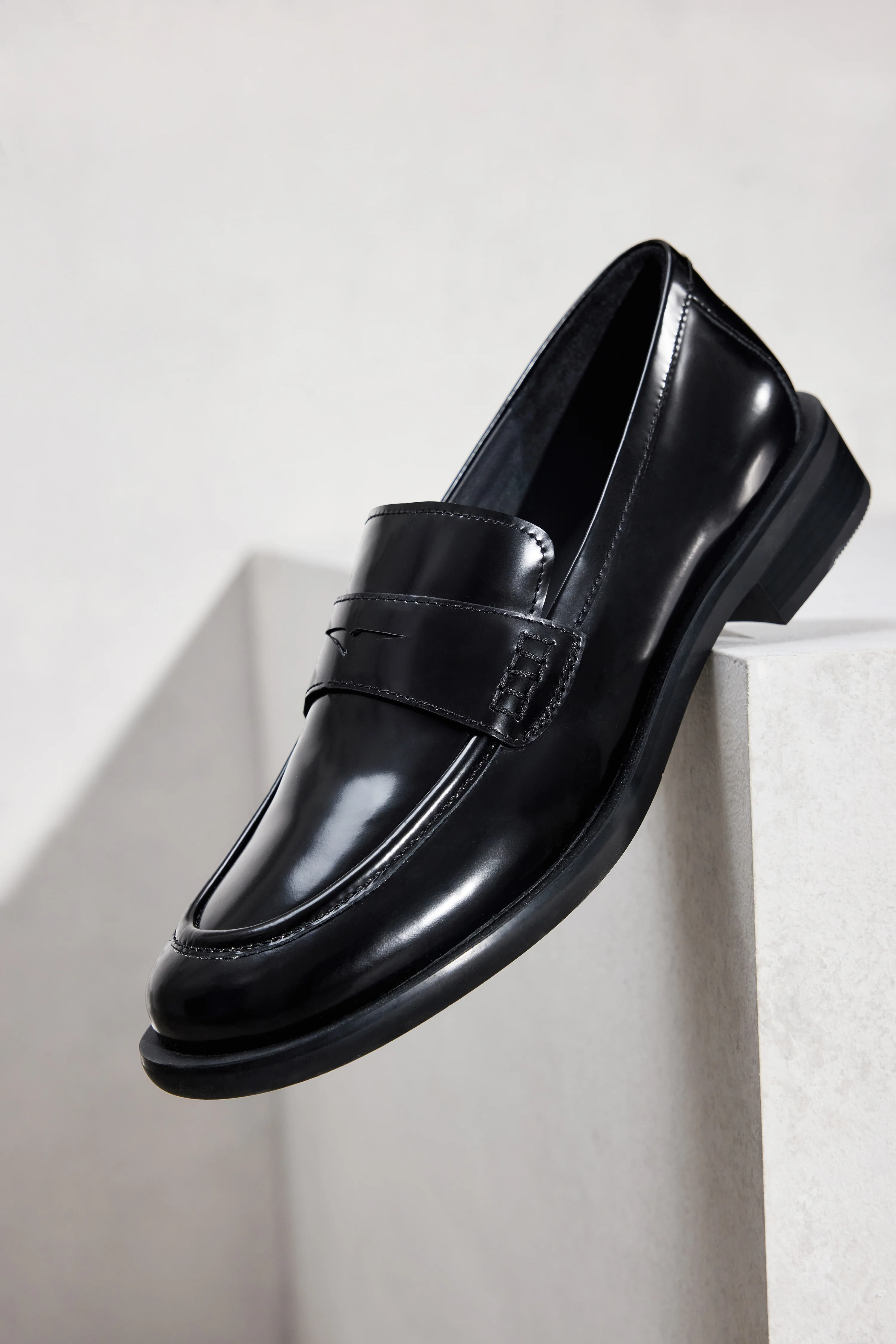 Loafers - Black Seam Detail Loafers EA709 - Image 6