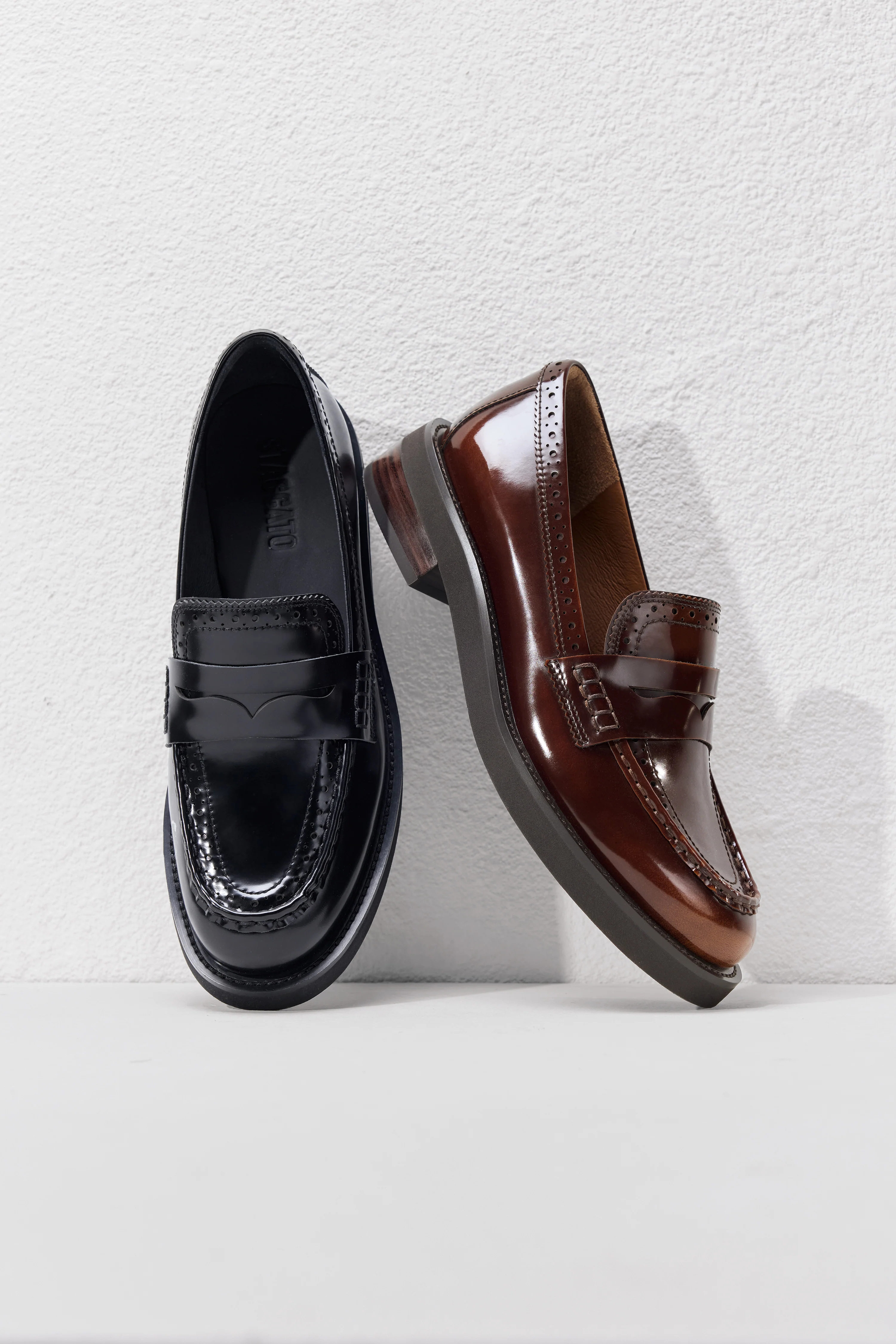 Loafers - Brogue Platform Slip-On Loafers 9UL10 - Image 6