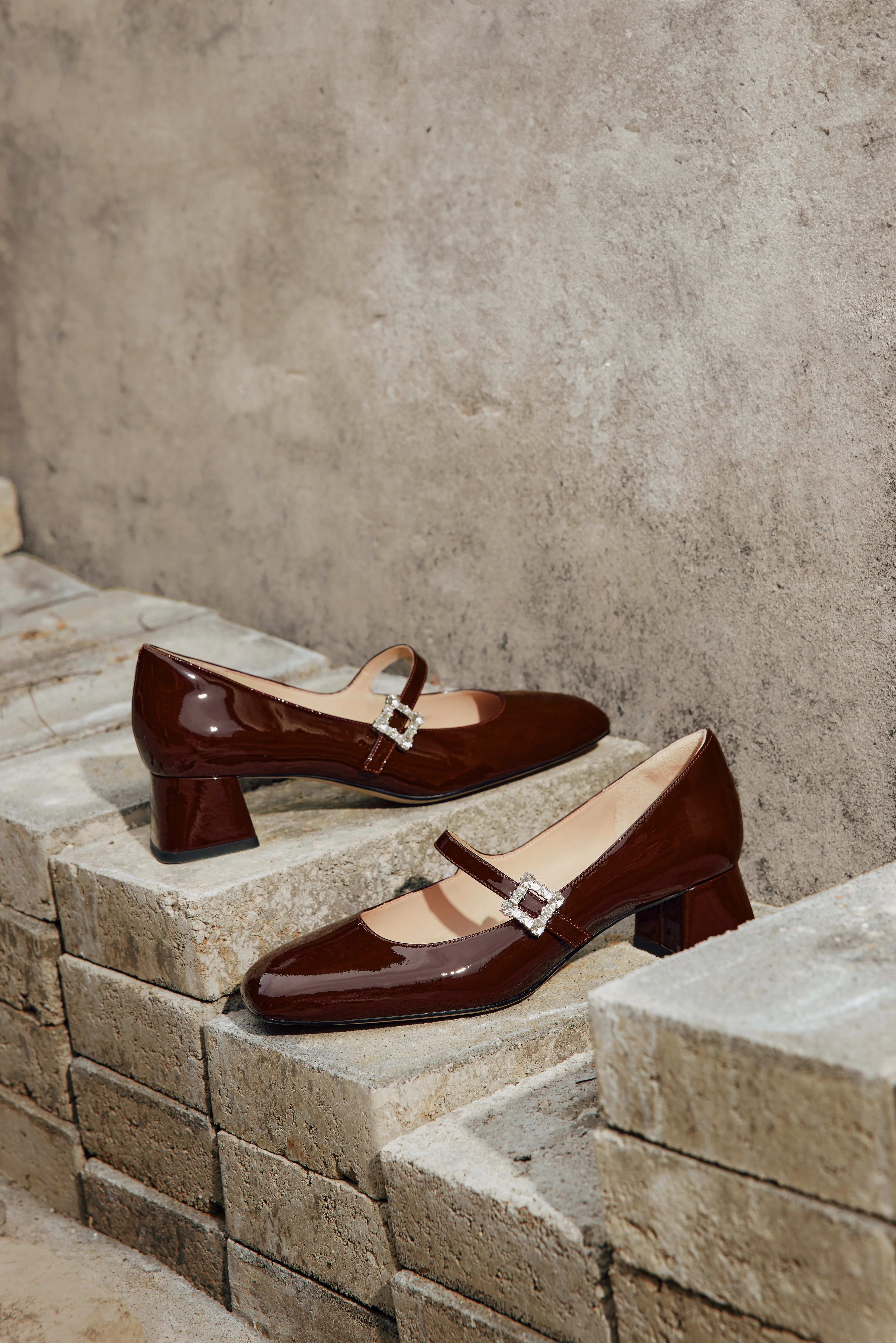 Mary Jane - Fortea Bare - Chunky Block Heel Square Toe Mary Jane Pumps EVT04 - Image 5