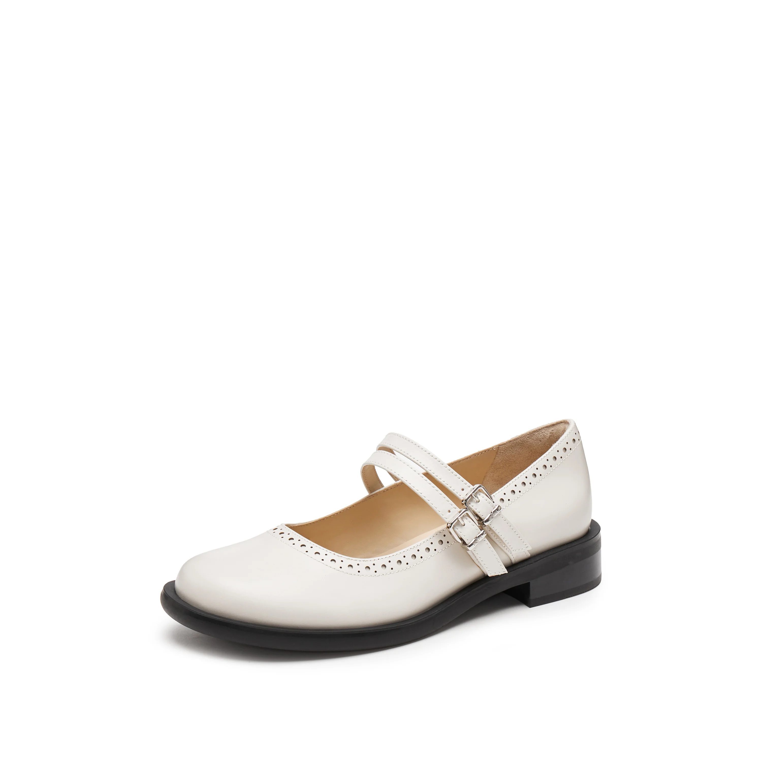 Mary Jane - Round Toe Double Strap Mary Jane Flats EA718 - Image 5