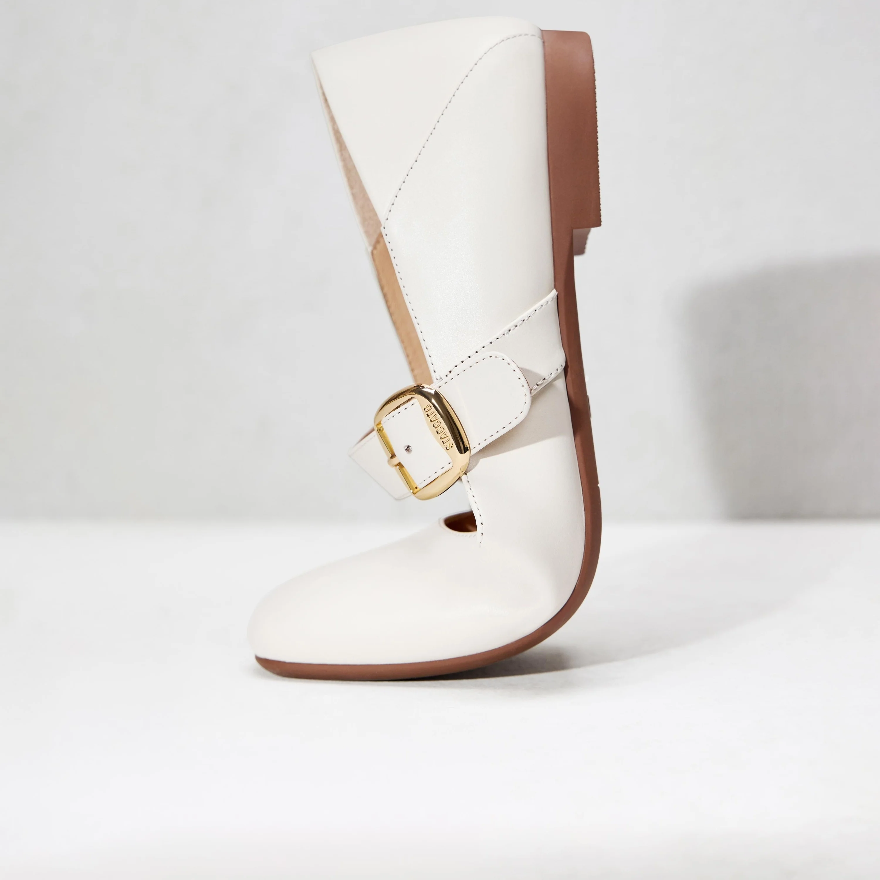 Mary Janes - "French Crème" Round-Toe Ballet Flats EPQ21 - Image 6