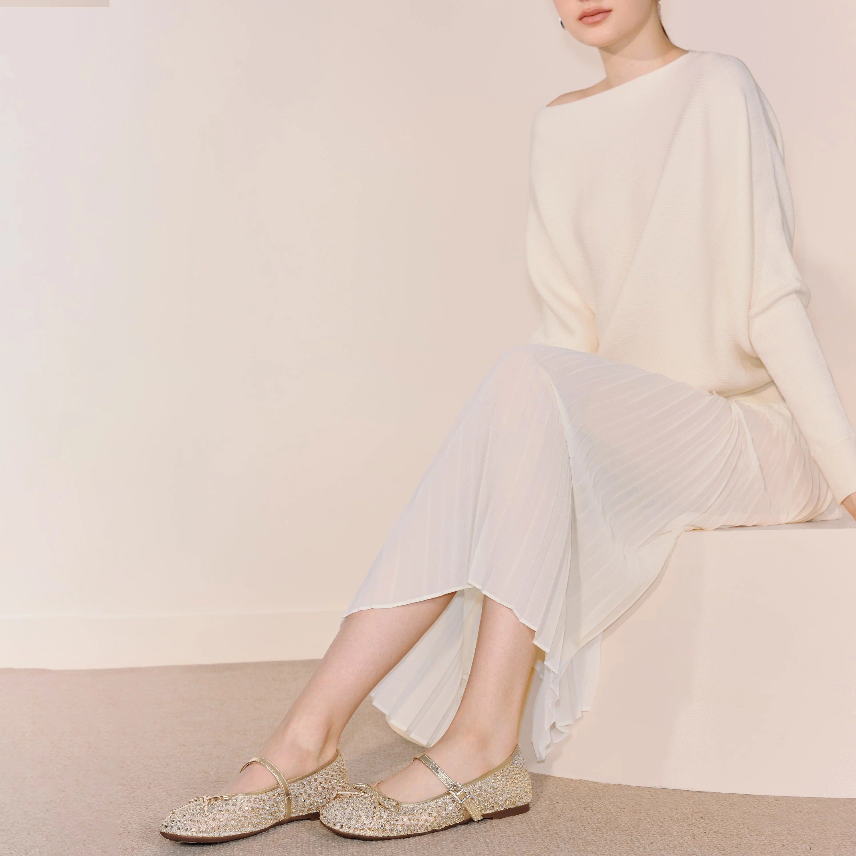Mary Janes - Starry Diamond Ballet Flats for Women J2425 - Image 2