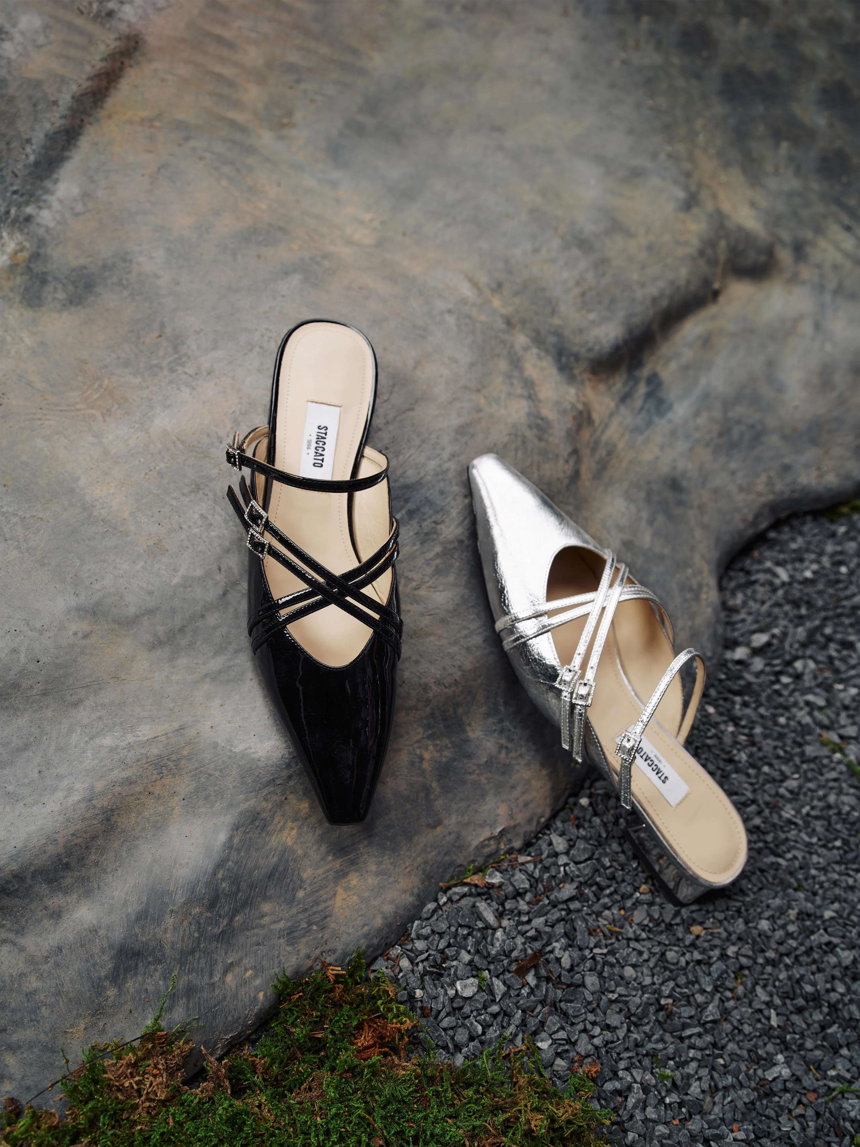 Mules - "Moonlight Ball" French Lambskin Flat Slides EA409 - Image 4