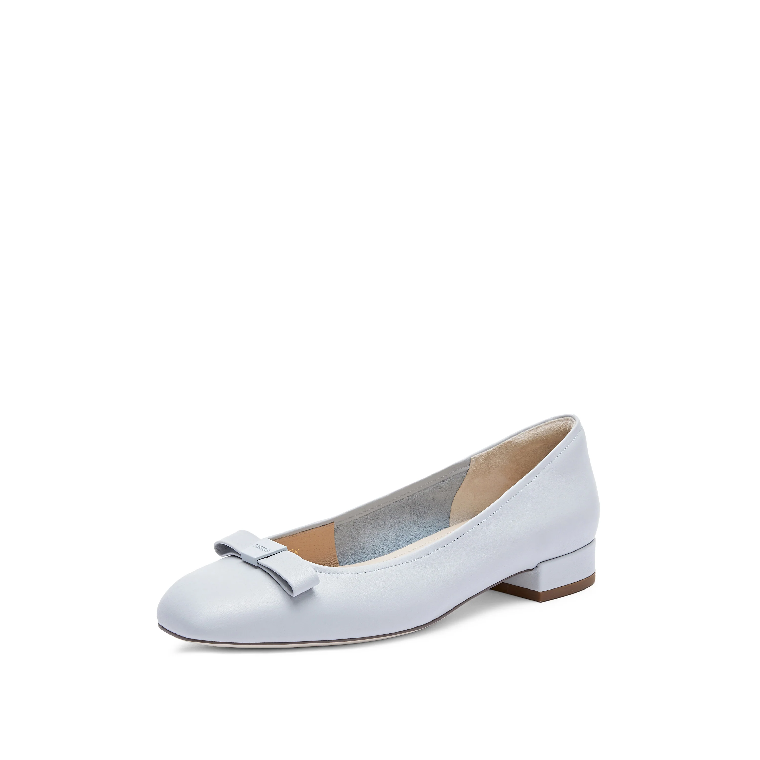 Pumps - Bow Leather Low Heel Pumps EUE01 - Image 5