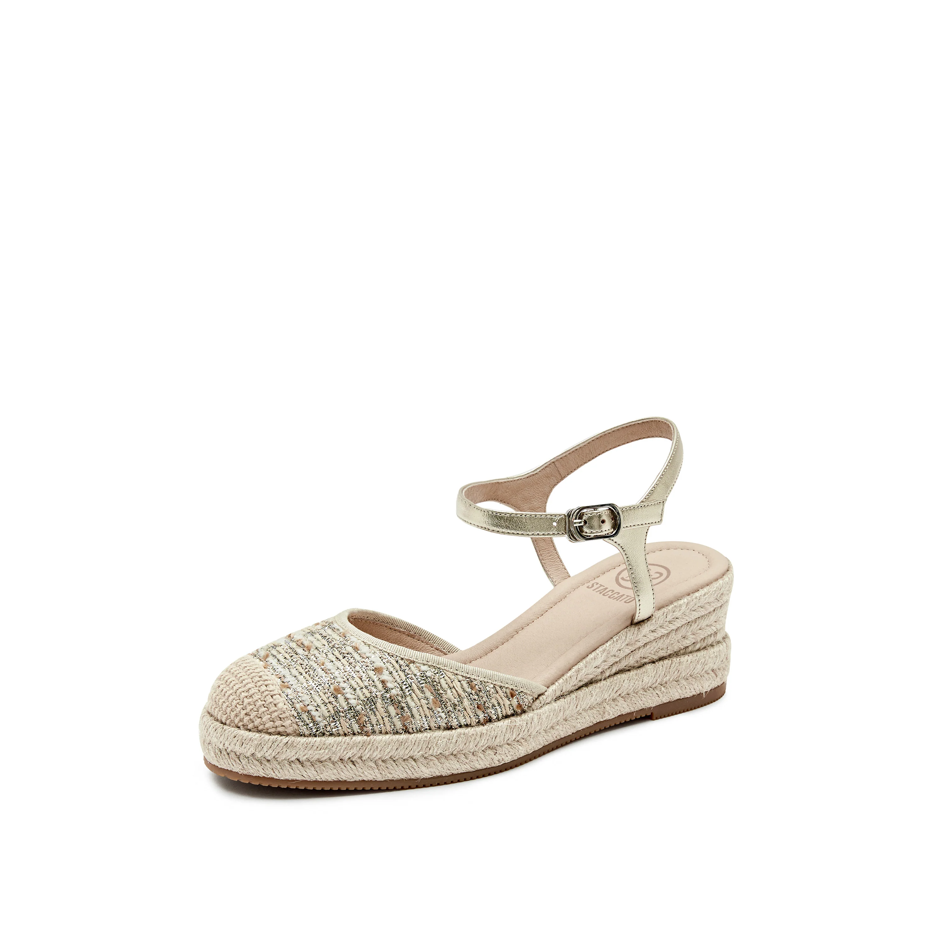 Sandals - Glitter Espadrille Wedge Sandals EUQ07 - Image 5