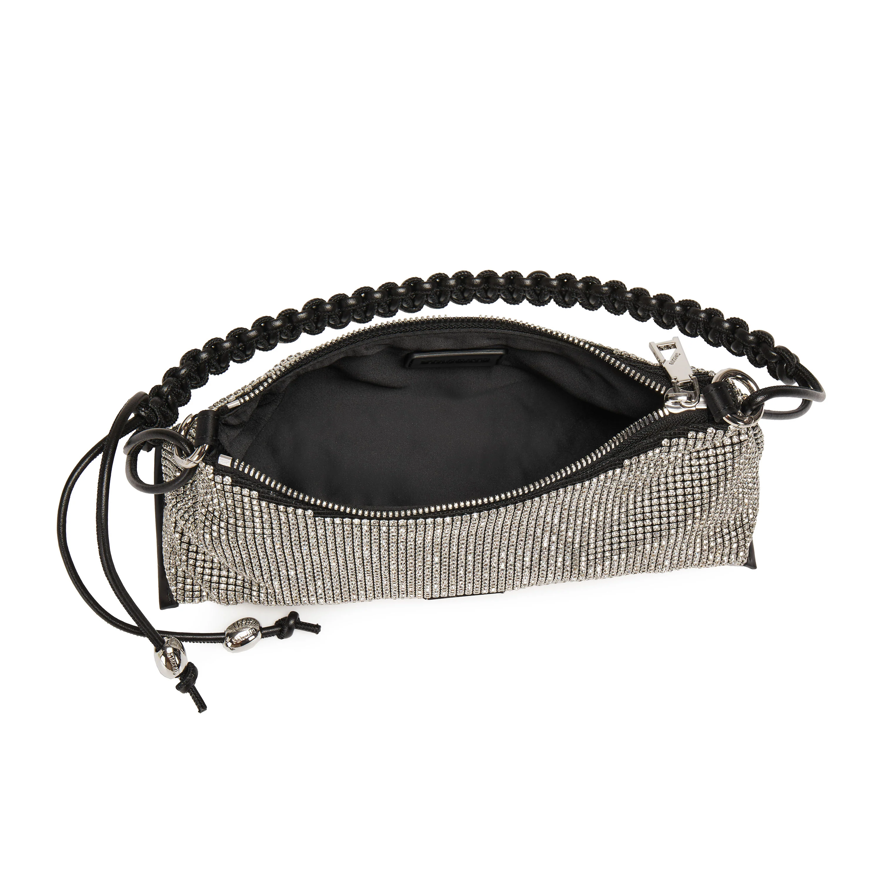 Shoulder Bag - Sparkly Silver Rhinestone Shoulder Bag X8335 - Image 5