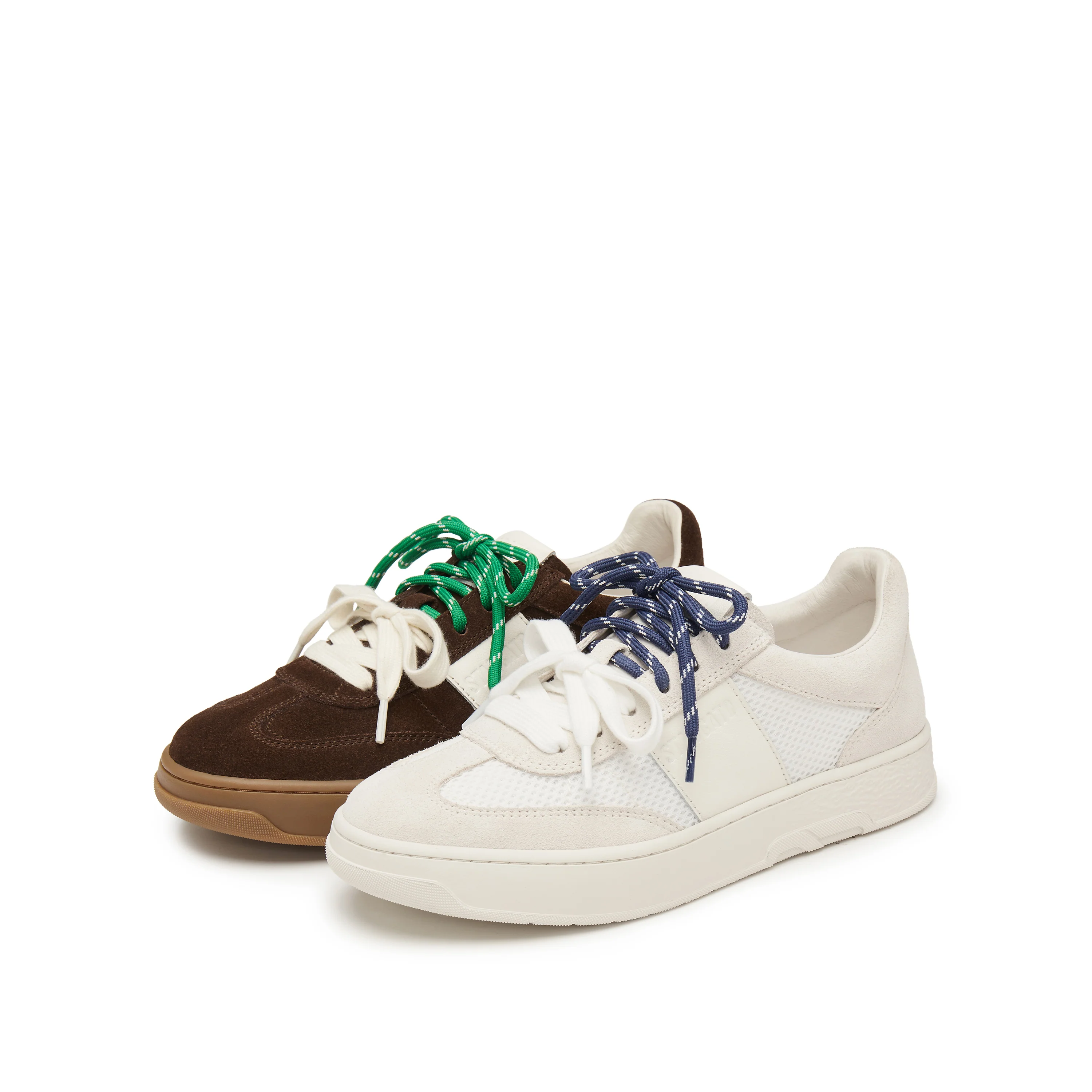 Sneakers - Colorblocked Panelled Chunky Sole Sneaker with Contrast Laces Y2408 - Image 5