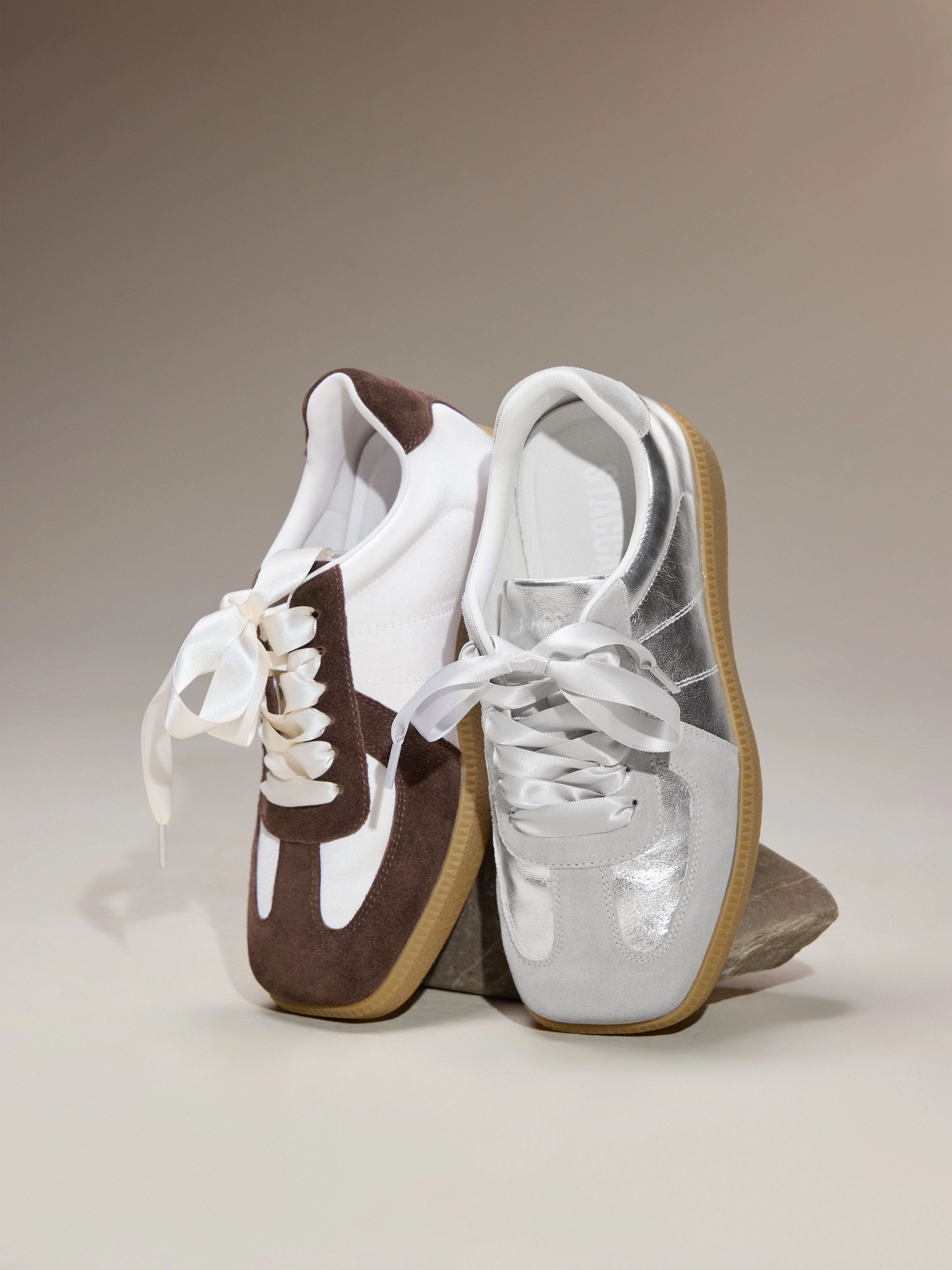 Sneakers - Colorblocked Square Toe German Trainers Y2408 - Image 3