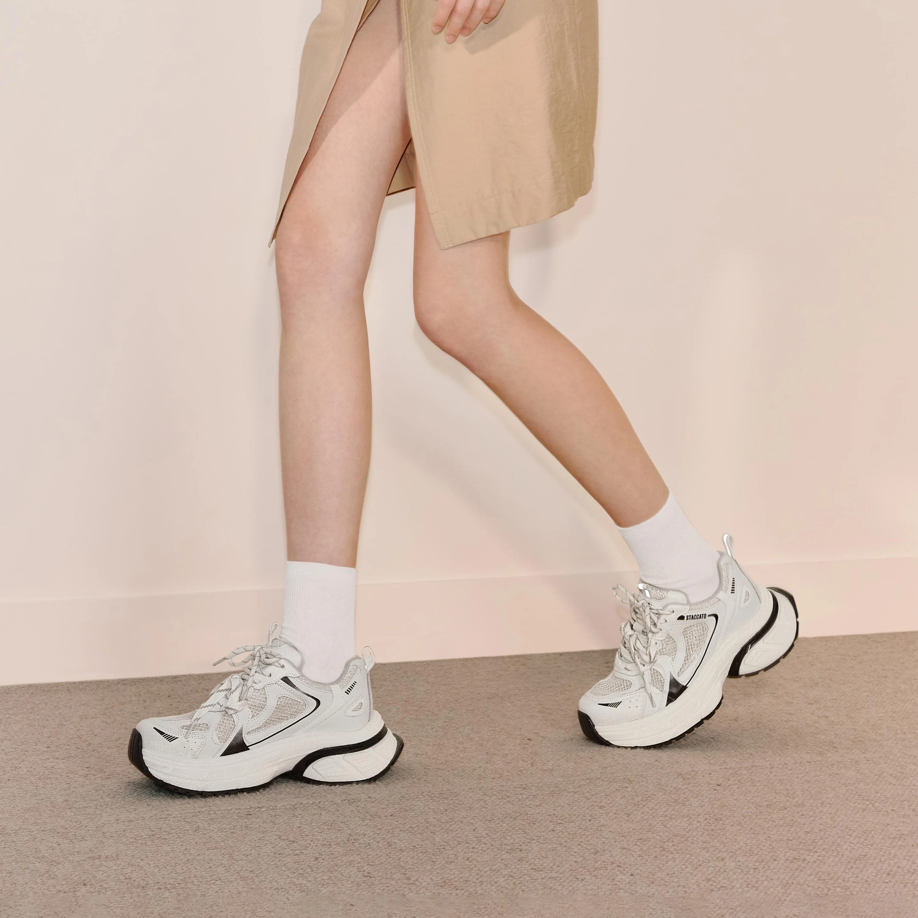 Sneakers - Mesh Thick-Sole Casual Sneakers J6082 - Image 4