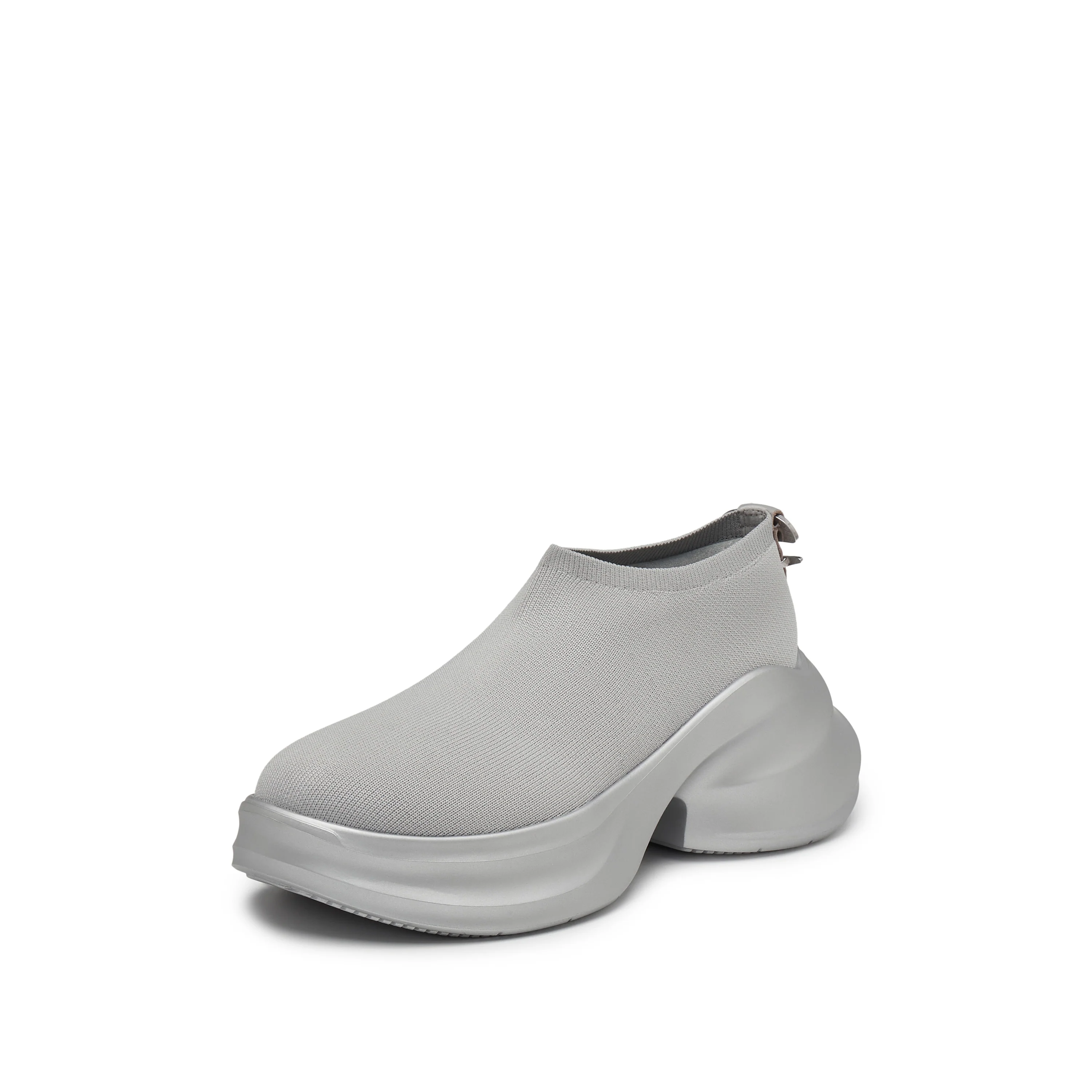 Staccato x Heliot Emil - Black Knitted Slip On Platform Sneakers EAI02 - Image 6